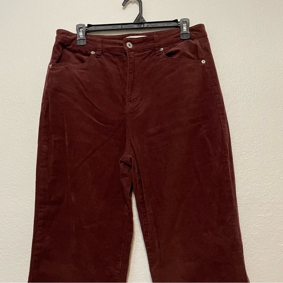 Chelsea & Violet woman’s corduroy flared pant size 30 brown casual comfort boho - Picture 2 of 8